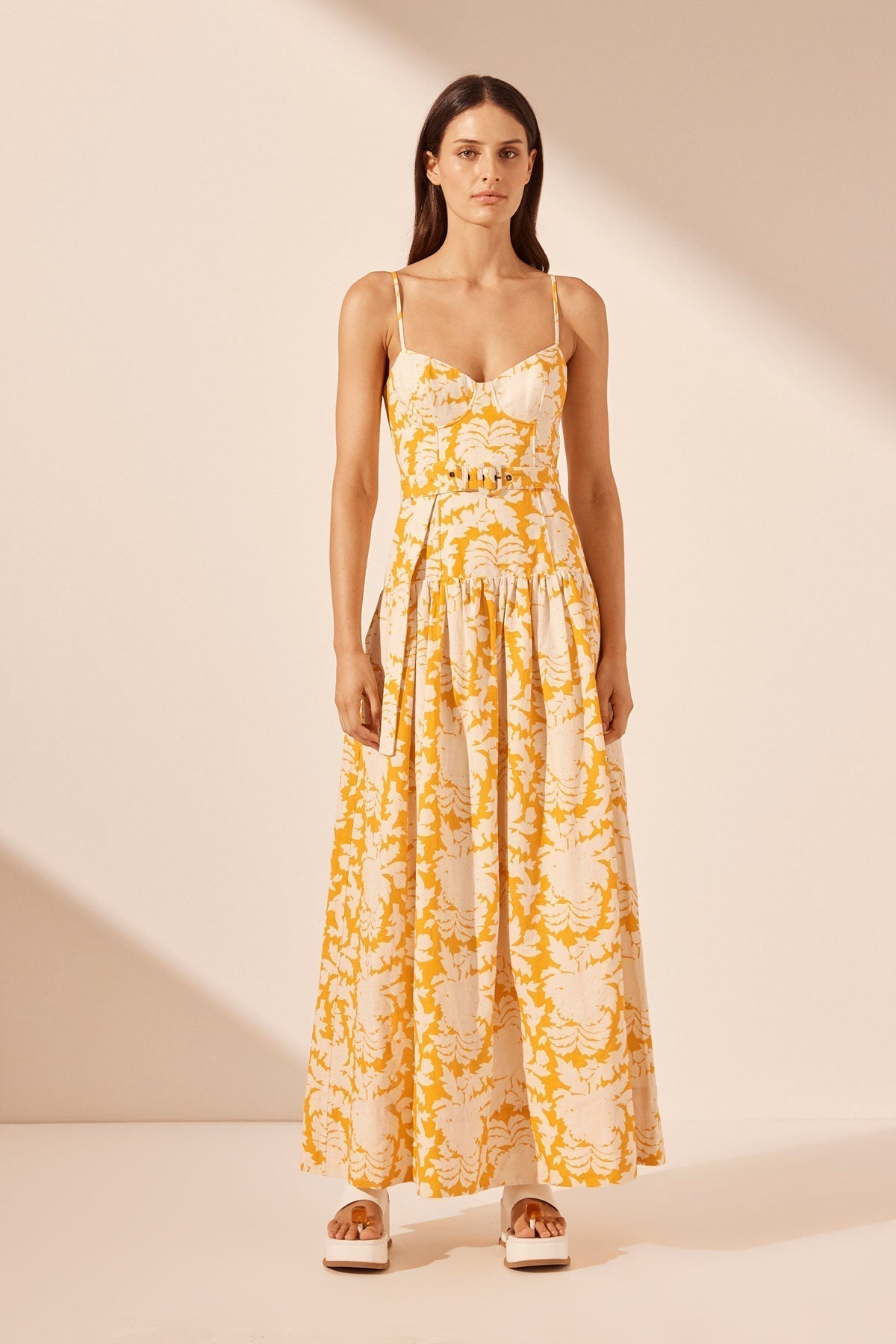 SJ Dulce Panelled Bustier Maxi Dress