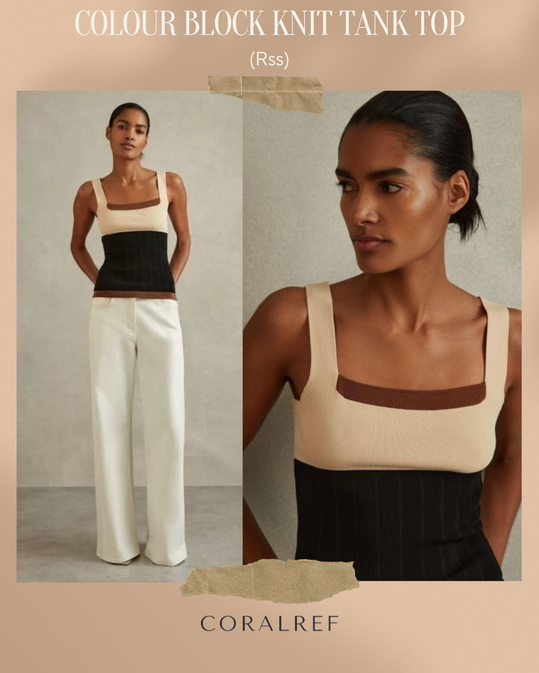 Rss Colour Block Knit Tank Top