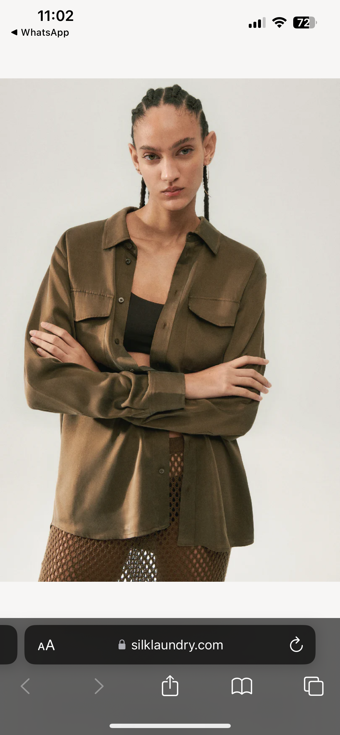 SL Silk Boyfriend Shirt
