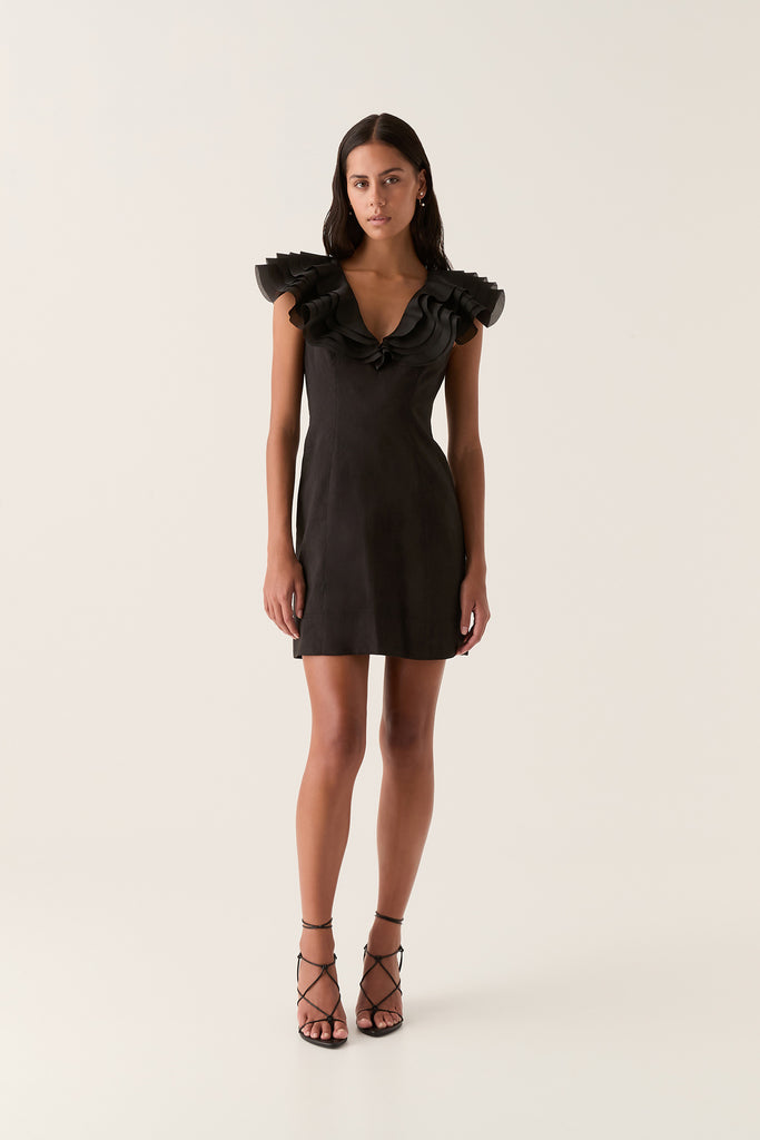 Aj Charmed Plunge Mini Dress