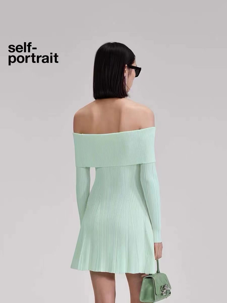 SP Off Shoulder Knit Mini Dress