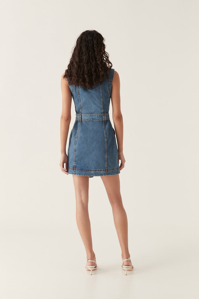Aj Balance Denim Mini Dress