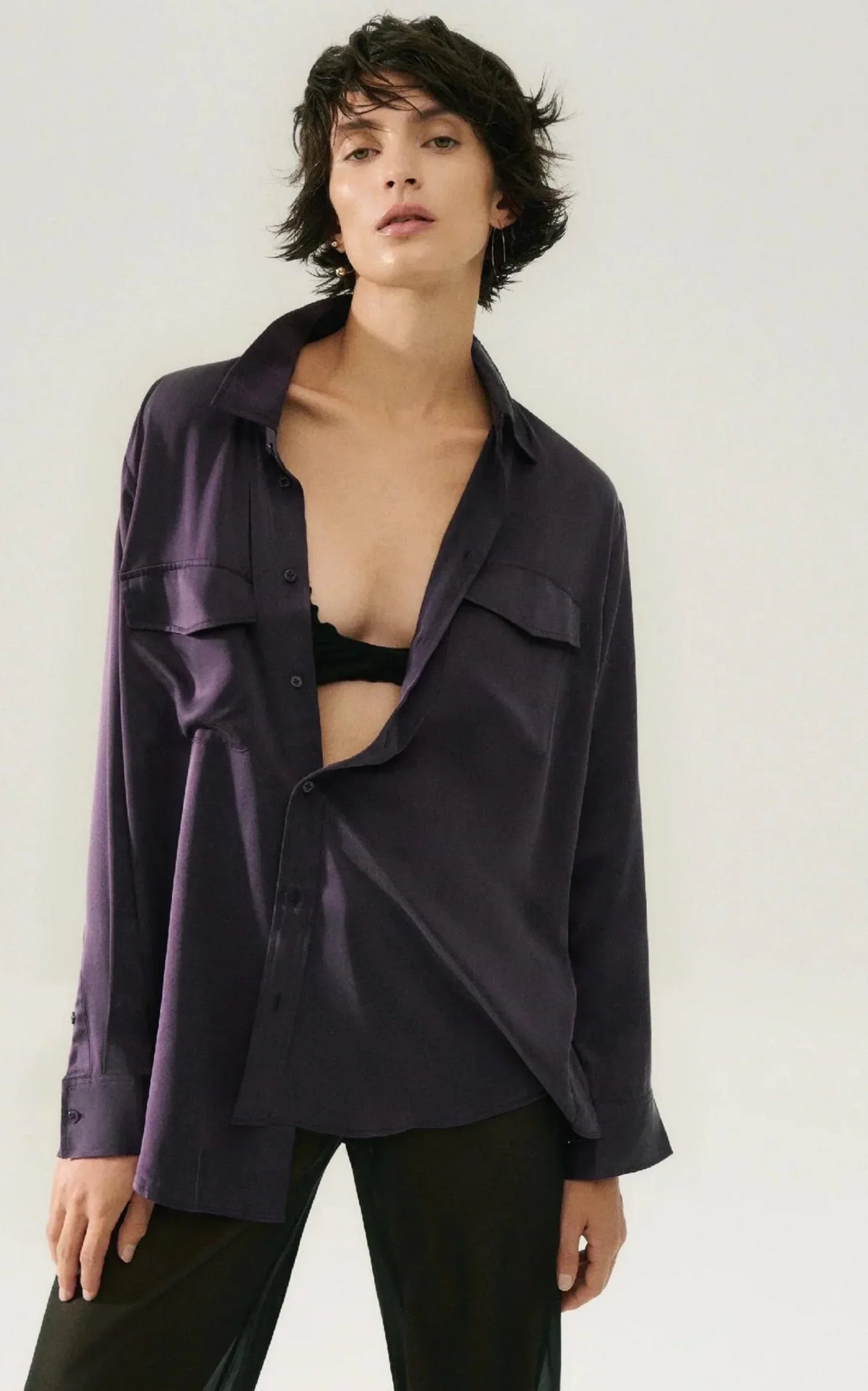 SL Silk Boyfriend Shirt