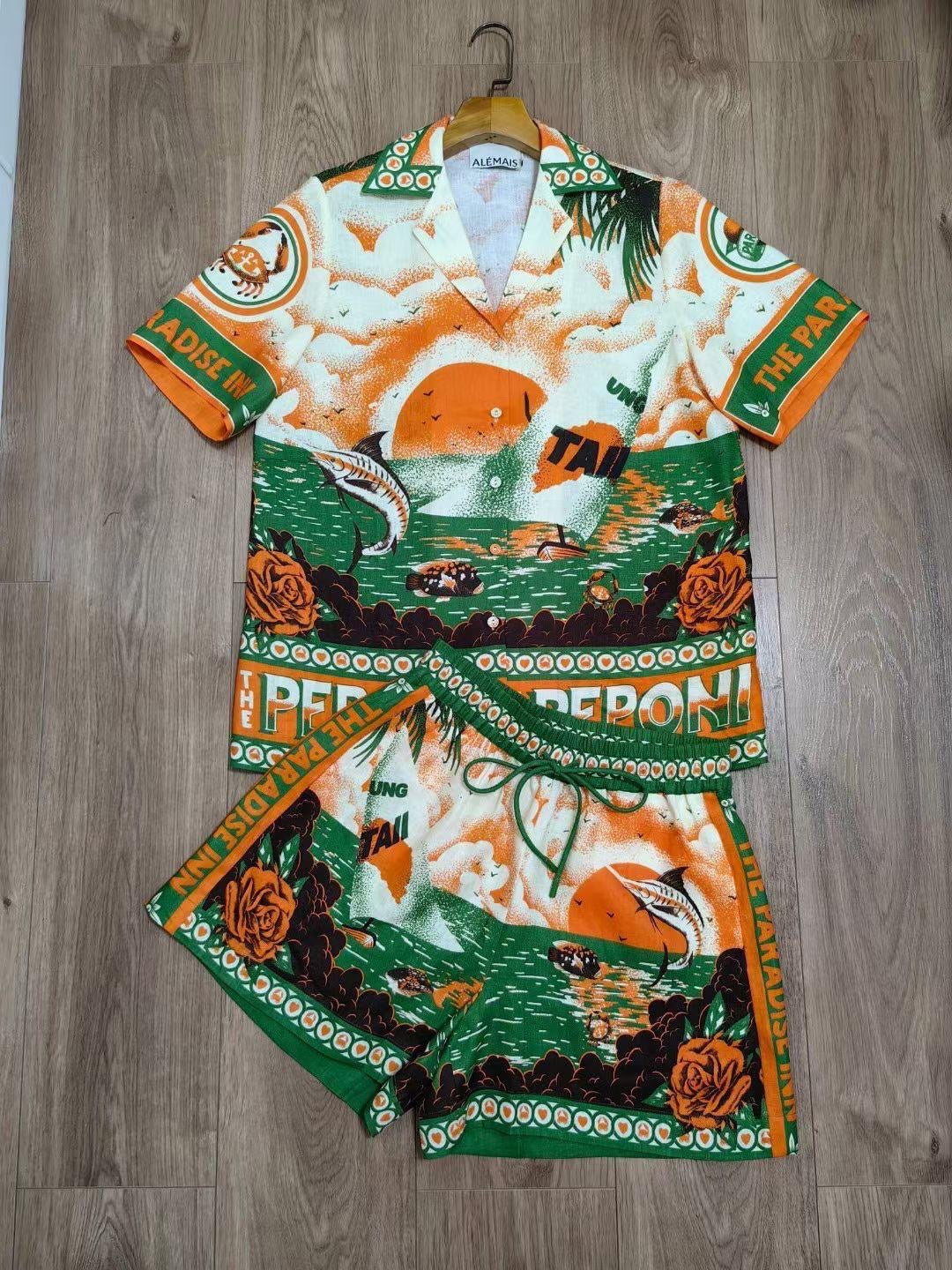 Alms Bungalow Oversized Shirt & Shorts Set