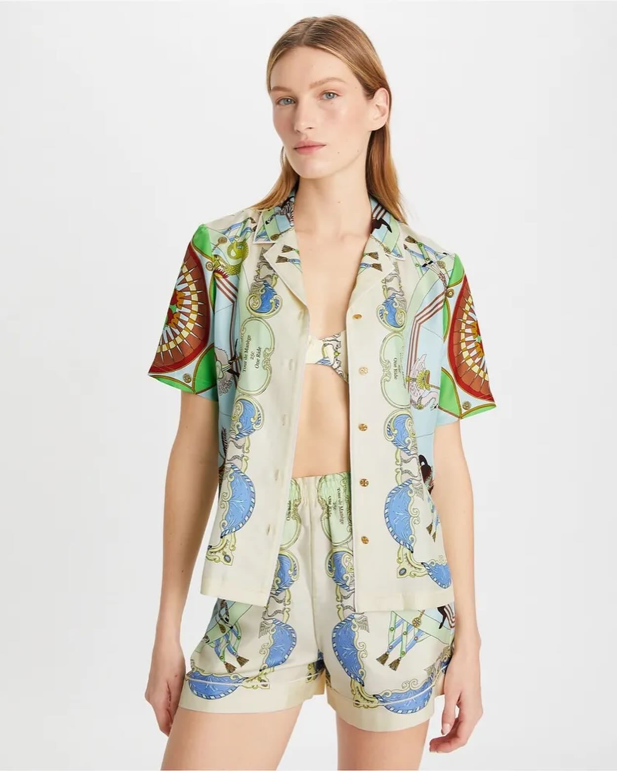 TB Printed Silk Shirt