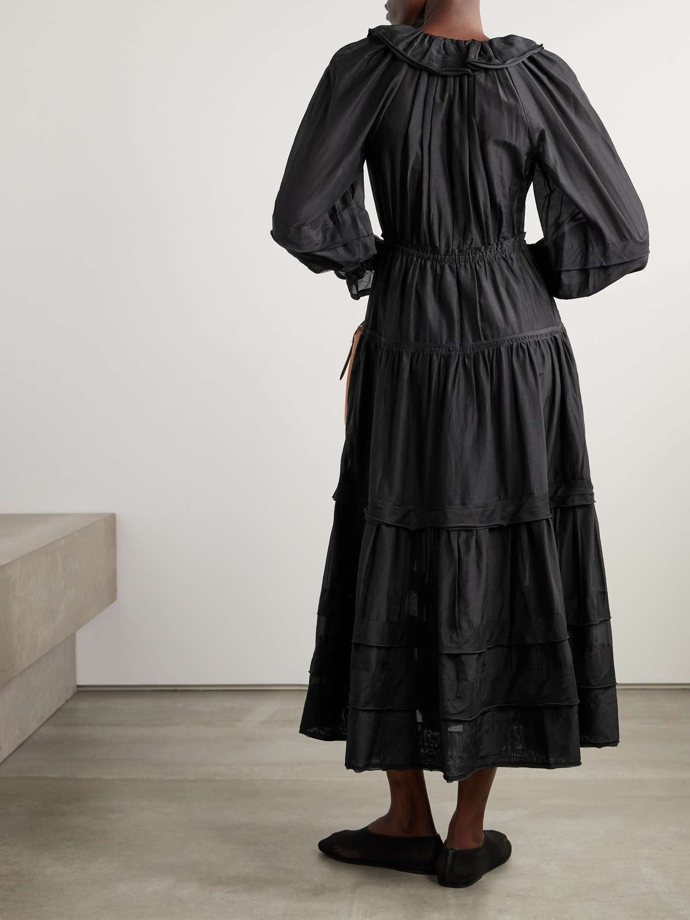 UJ Ethel Cotton Silk Blend Midi Dress