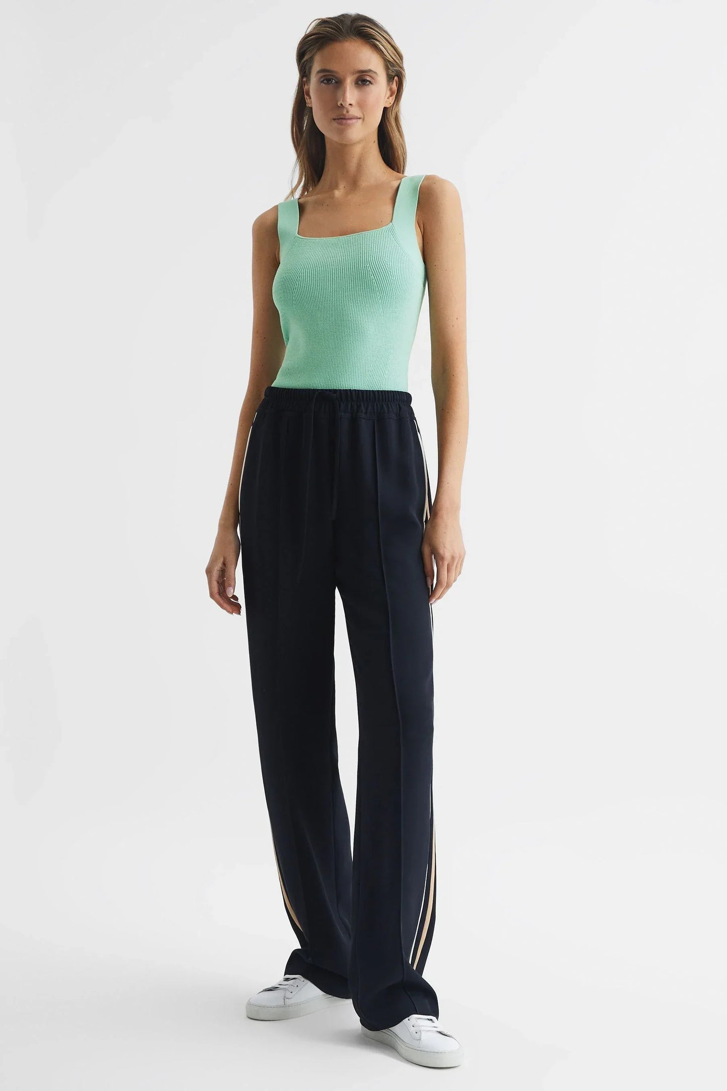 Rss Tamara Square Neck Ribbed Vest