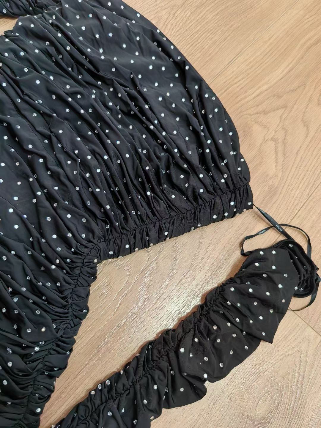 AP Crystal Embellished Jersey Mini Dress
