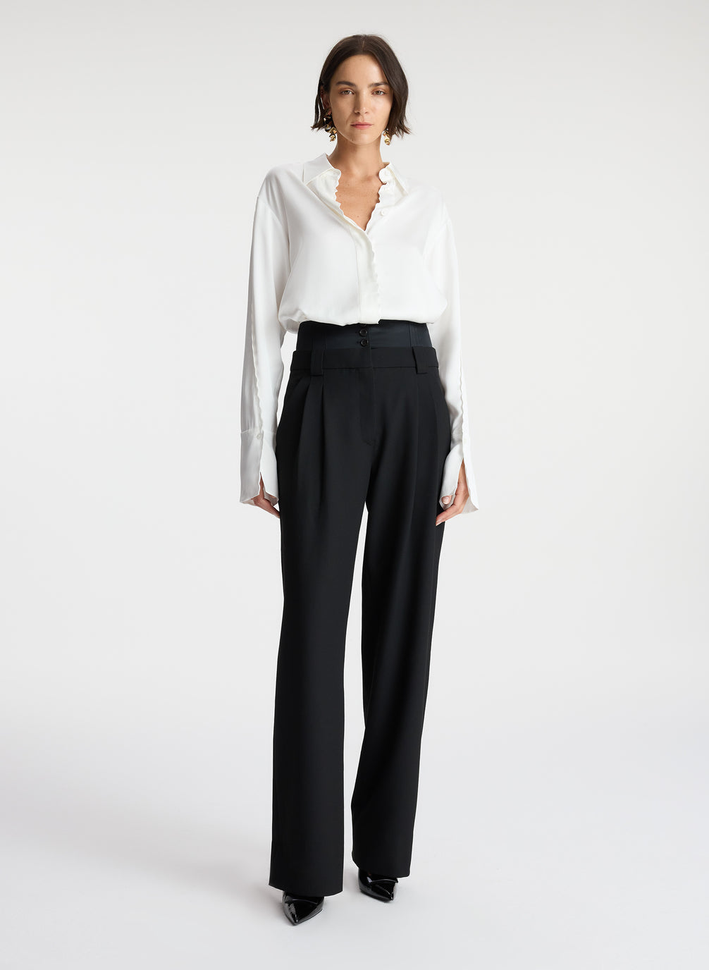 ALC Haven Scalloped Satin Top