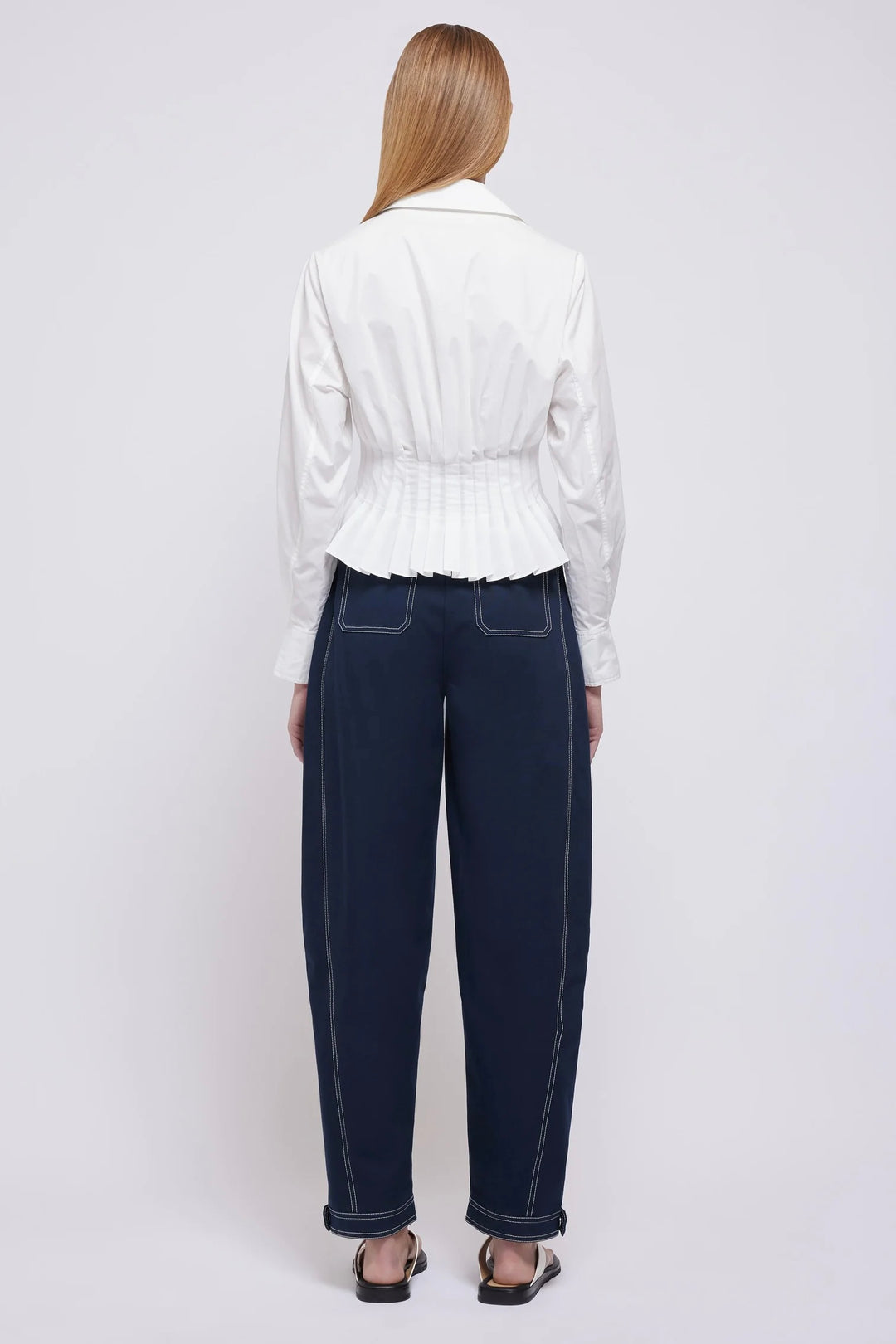 JS Danny Pleated Cotton Blend Shirt