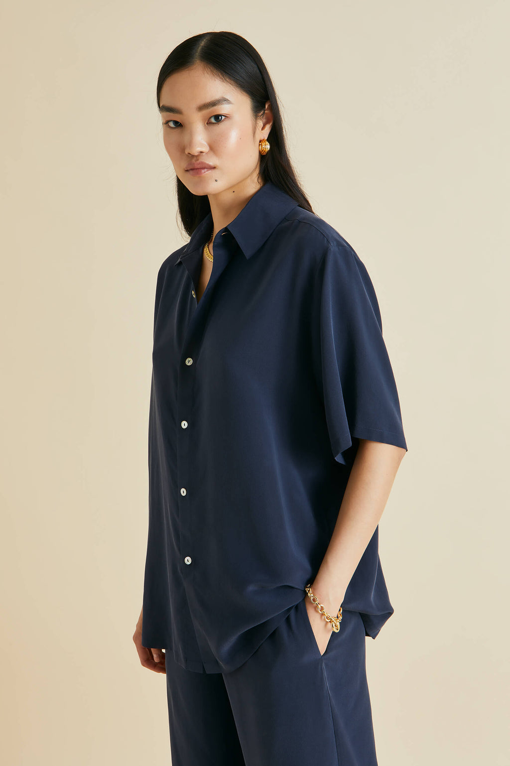 OVH Alabama Silk Crepe de Chine Pajamas Set
