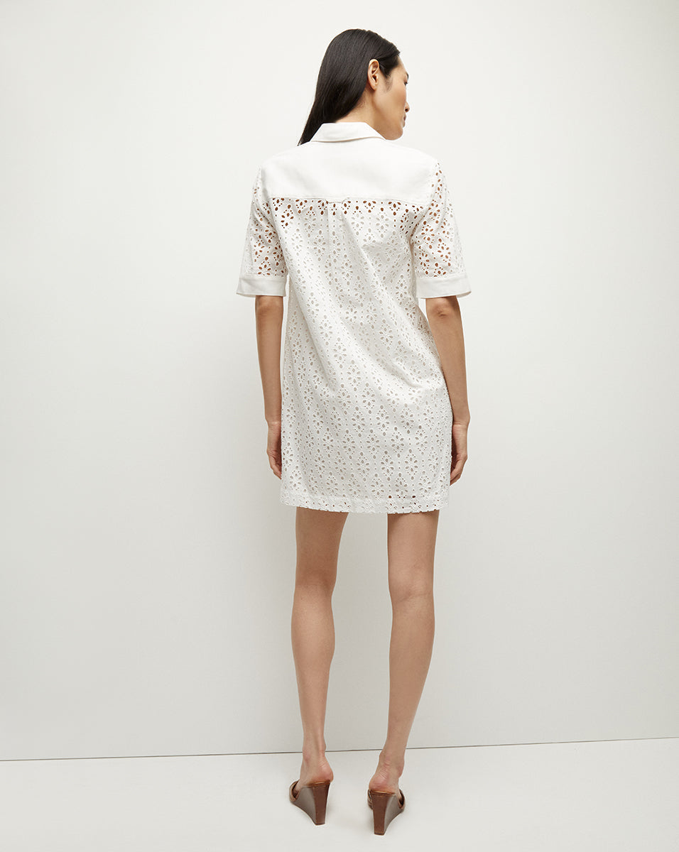 VB Rafaela Cotton Eyelet Mini Shirtdress