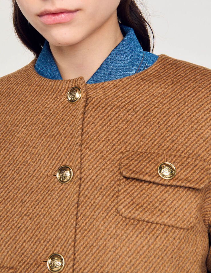 Sndr Cropped Button Down Jacket