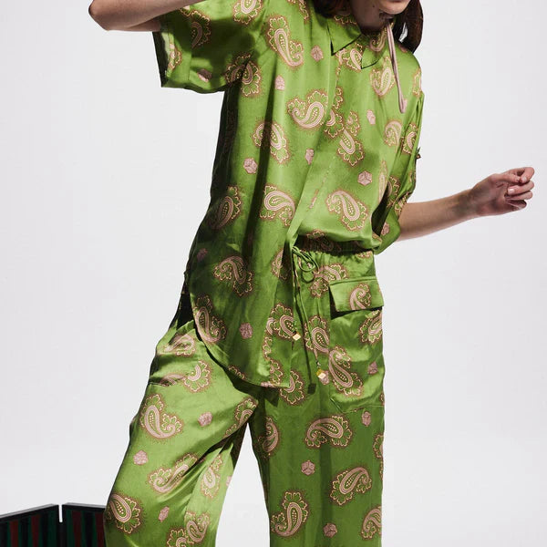 Alms Dice Silk Shirt & Pants Set