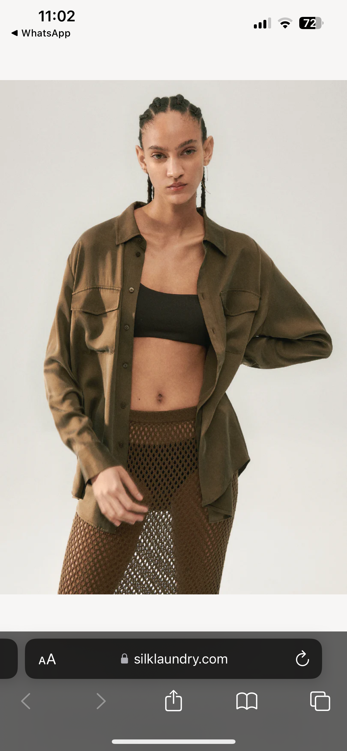 SL Silk Boyfriend Shirt