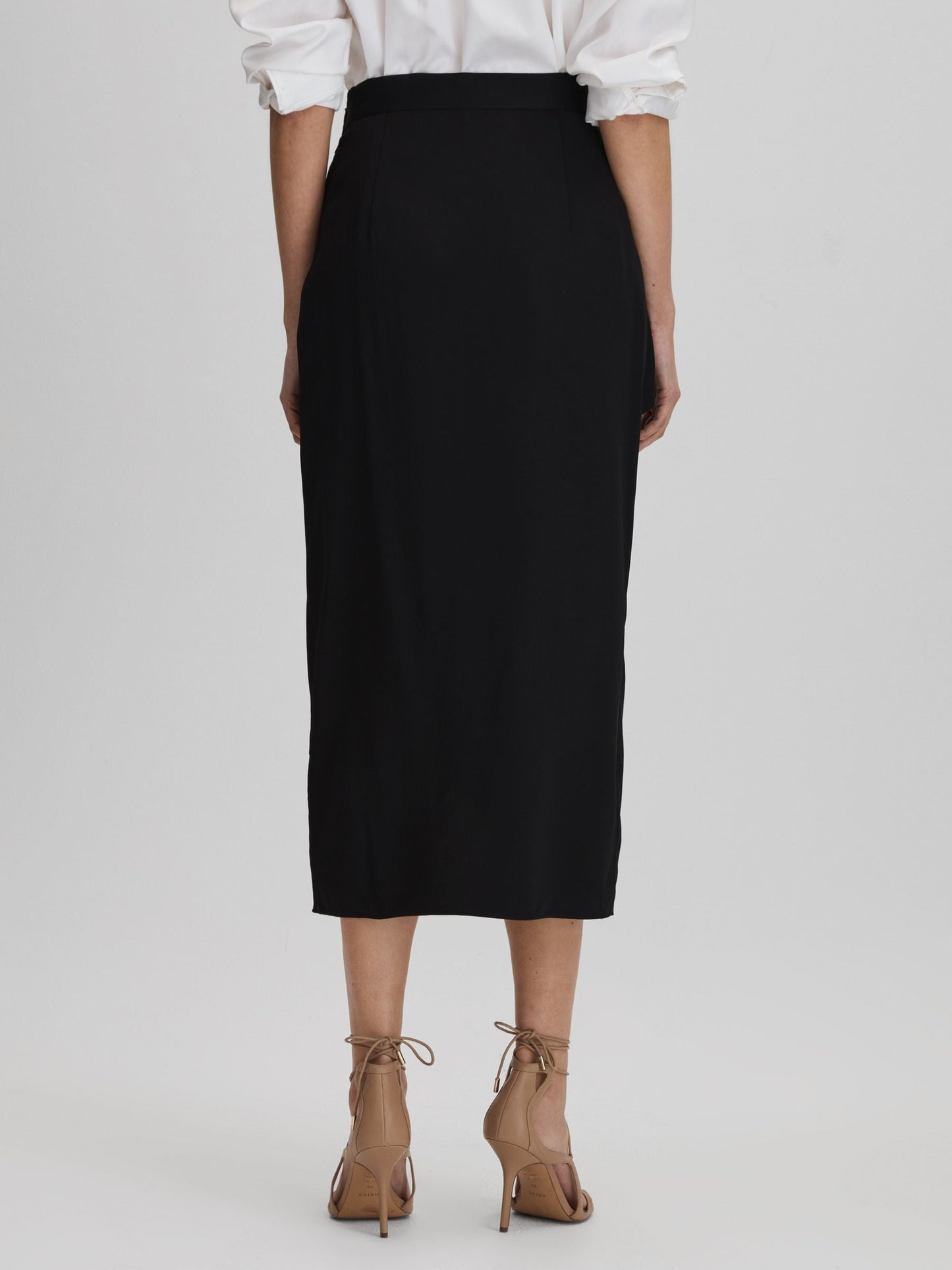 Rss Zaria High Rise Draped Midi Skirt