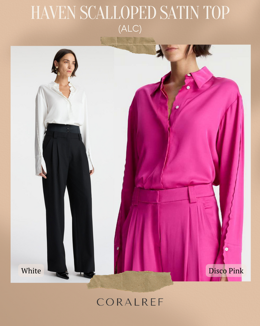 ALC Haven Scalloped Satin Top