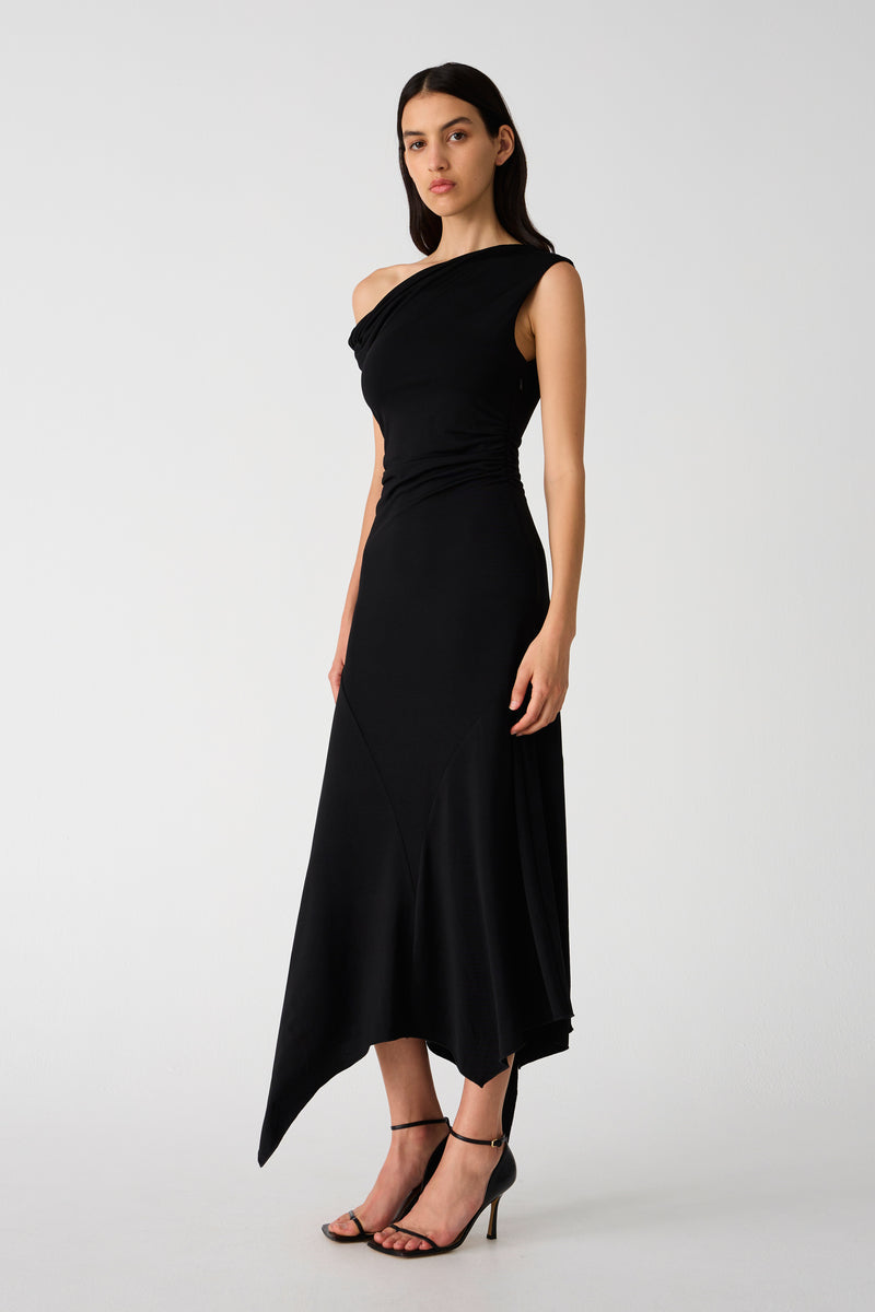 Msh Alma Matte Jersey Midi Dress