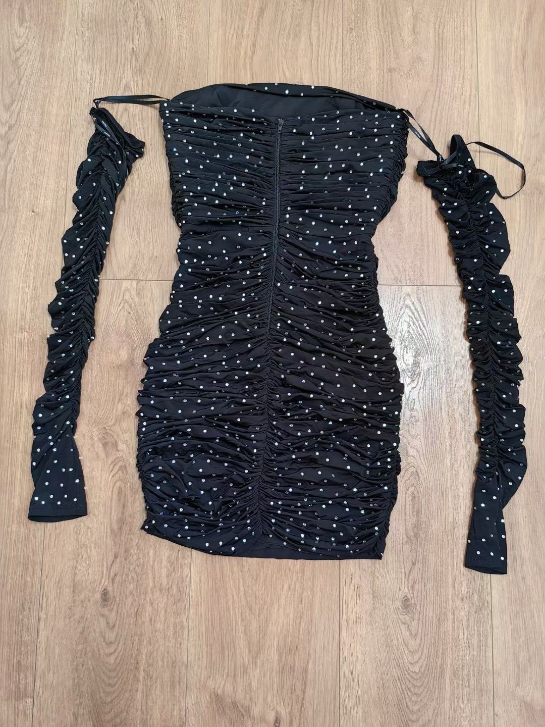 AP Crystal Embellished Jersey Mini Dress