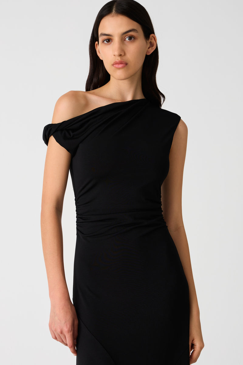 Msh Alma Matte Jersey Midi Dress