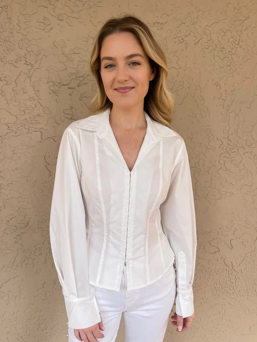 JS Danny Pleated Cotton Blend Shirt