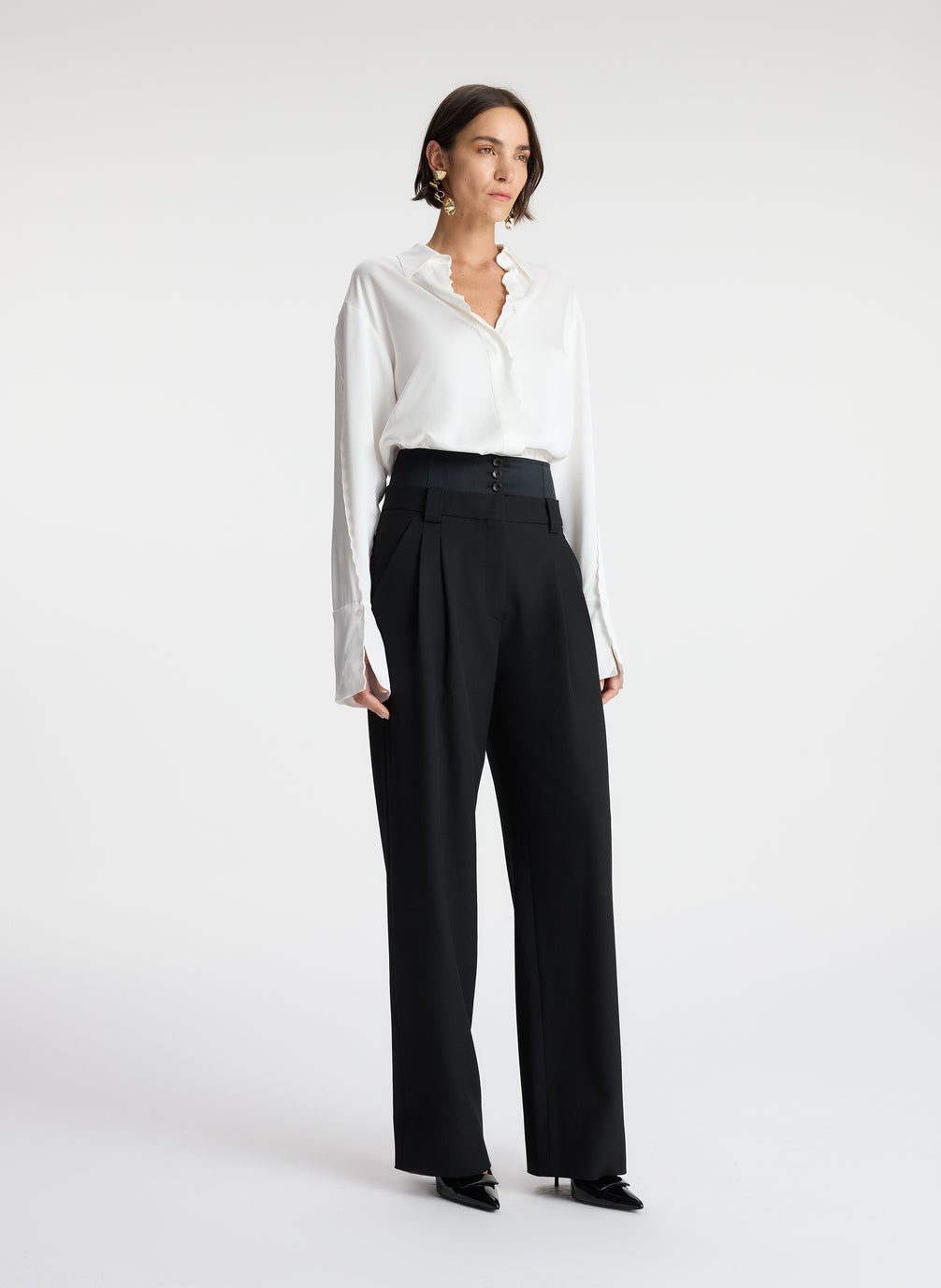 ALC Haven Scalloped Satin Top