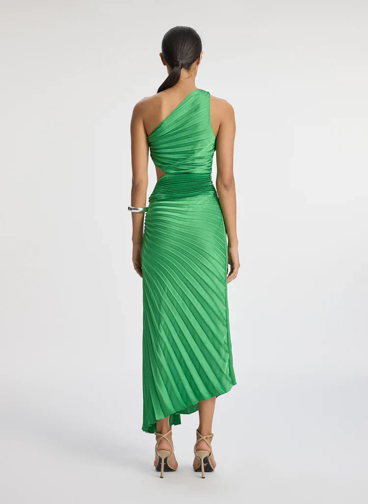 ALC Dahlia Matte Pleated Midi Dress
