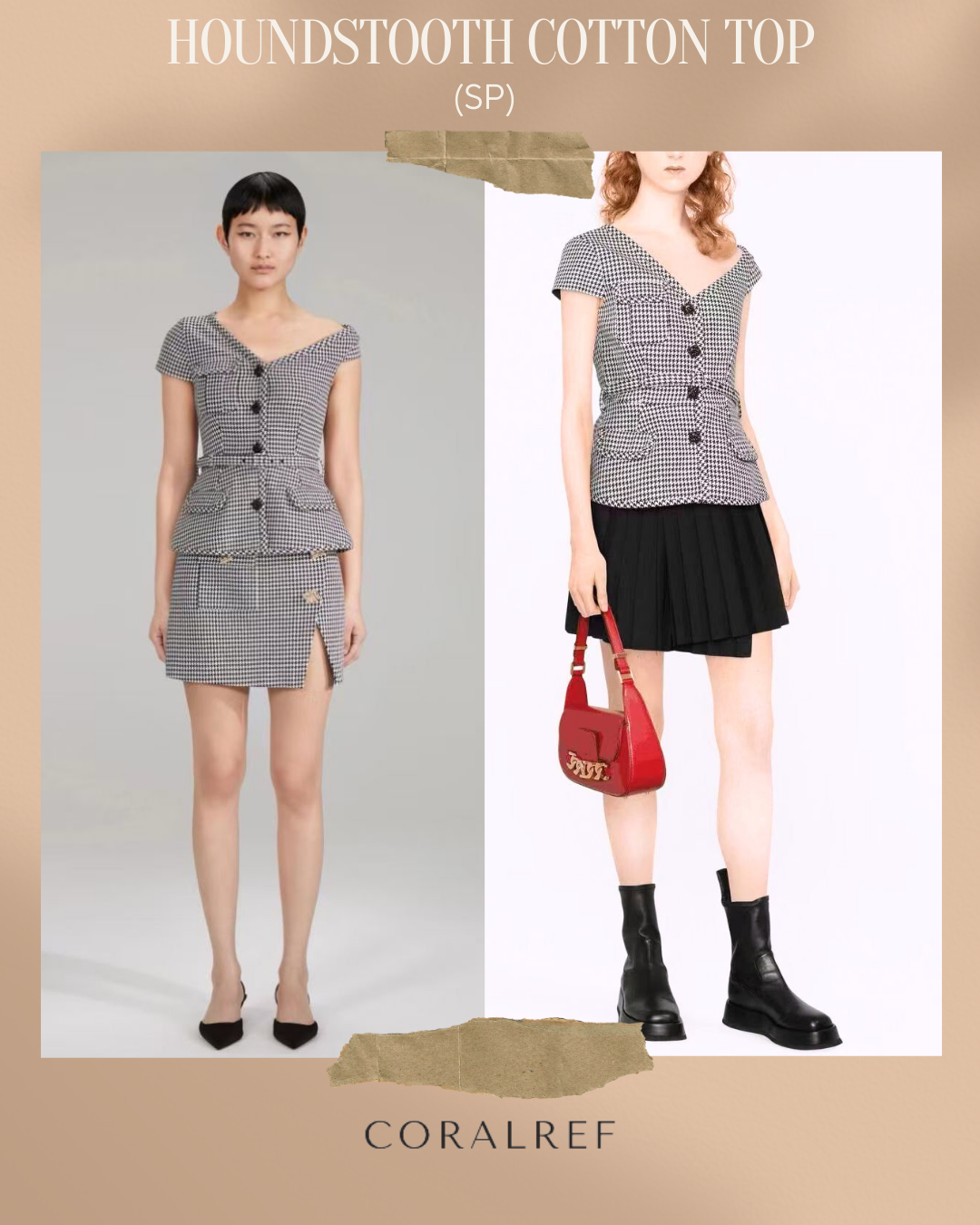 SP Houndstooth Cotton Top