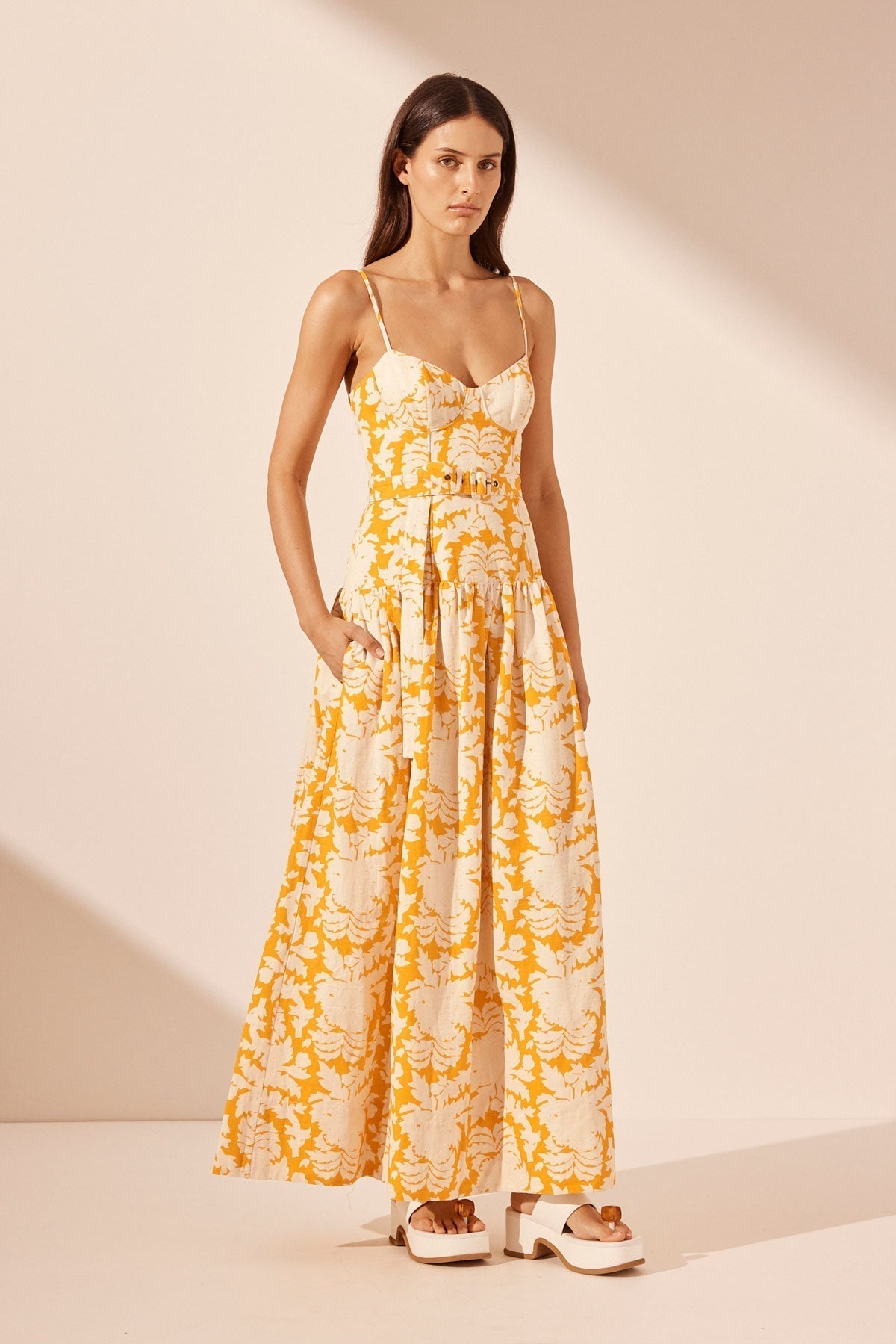 SJ Dulce Panelled Bustier Maxi Dress