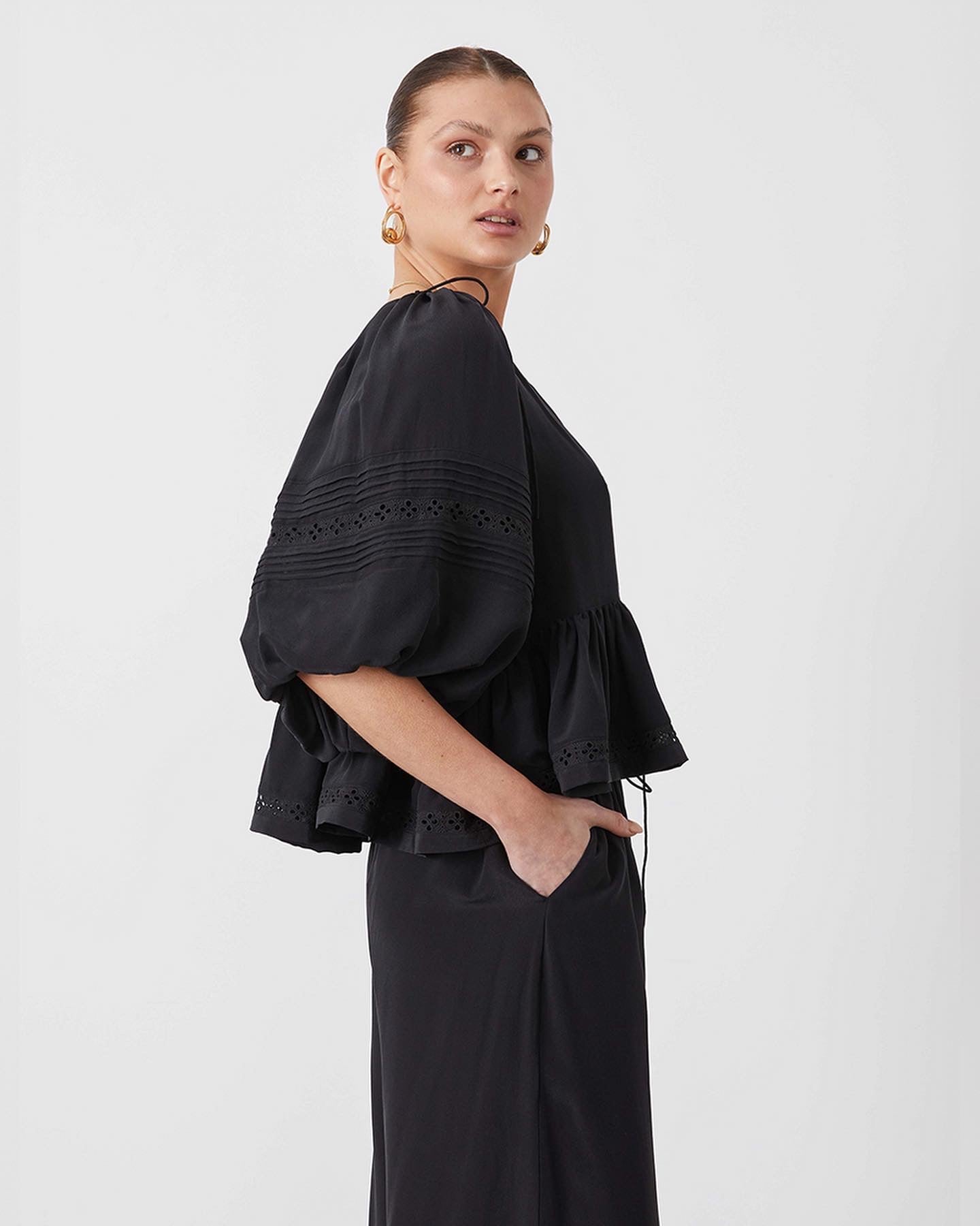 Jsln Isla Smock Silk Top
