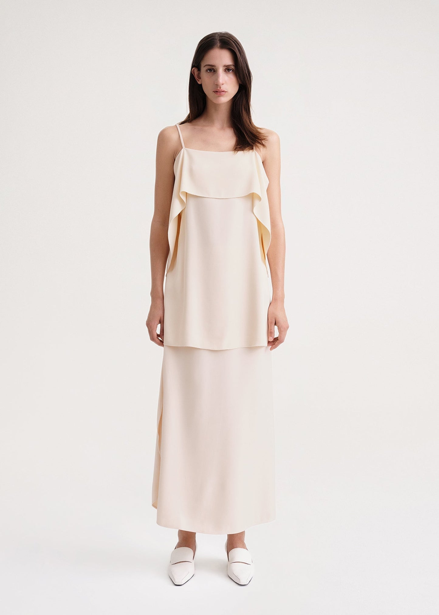 Ttm Draped Viscose Cami Blush Top