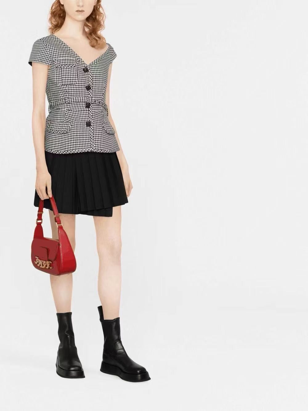 SP Houndstooth Cotton Top