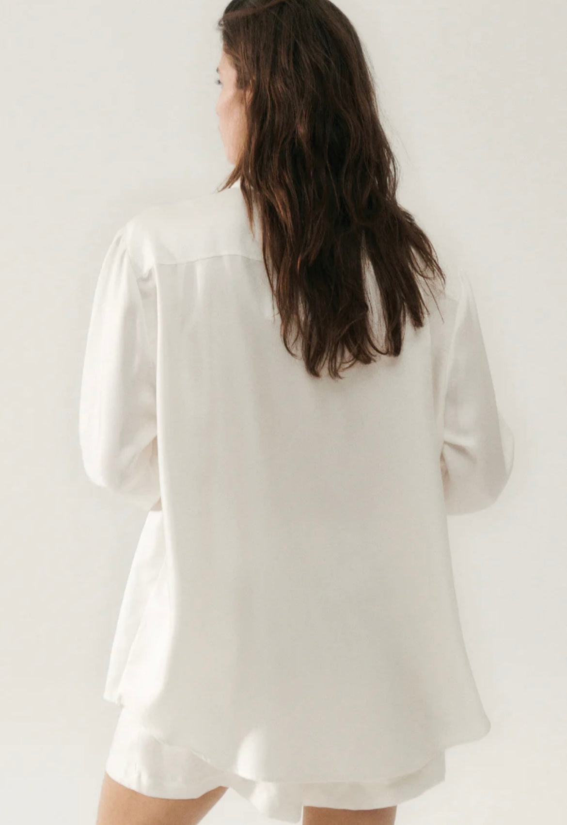 SL Silk Twill Boyfriend Shirt