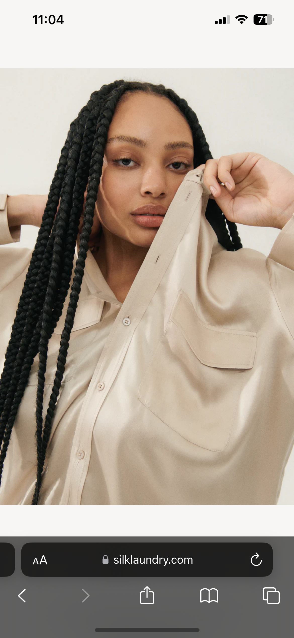 SL Silk Boyfriend Shirt