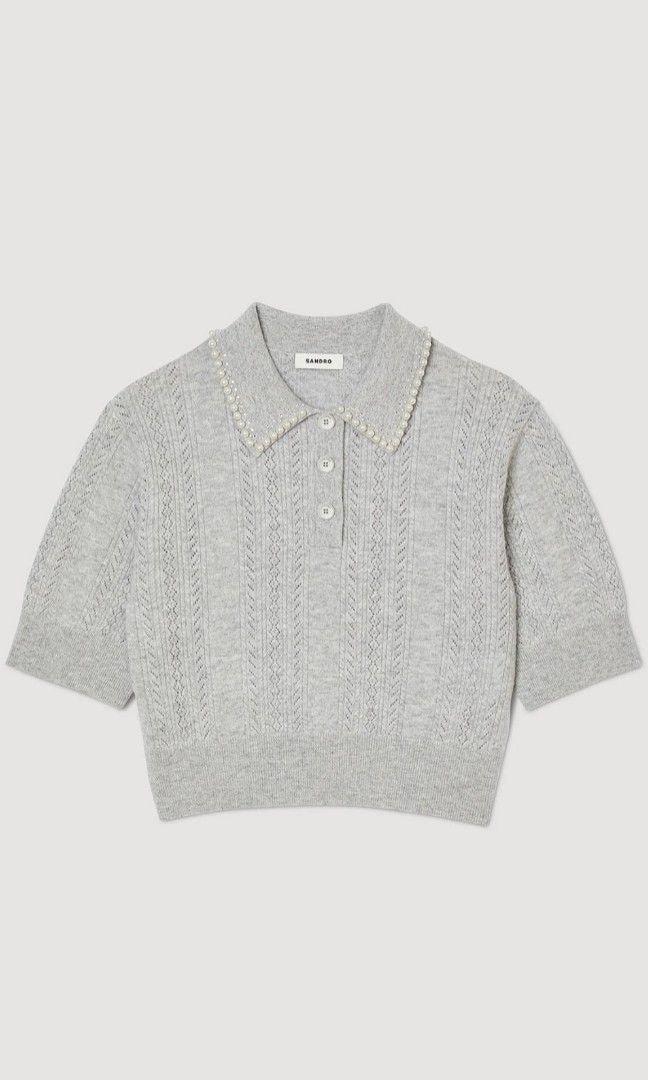 Sndr Cropped Polo Wool Cashmere Jumper top