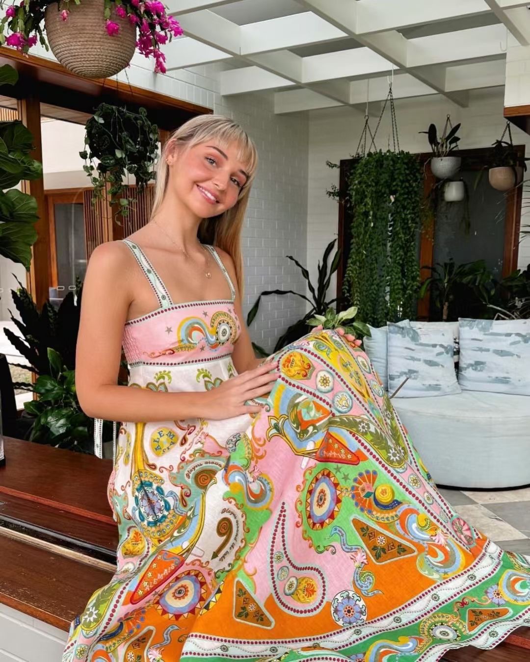 Alms Pinball Midi Sun Dress