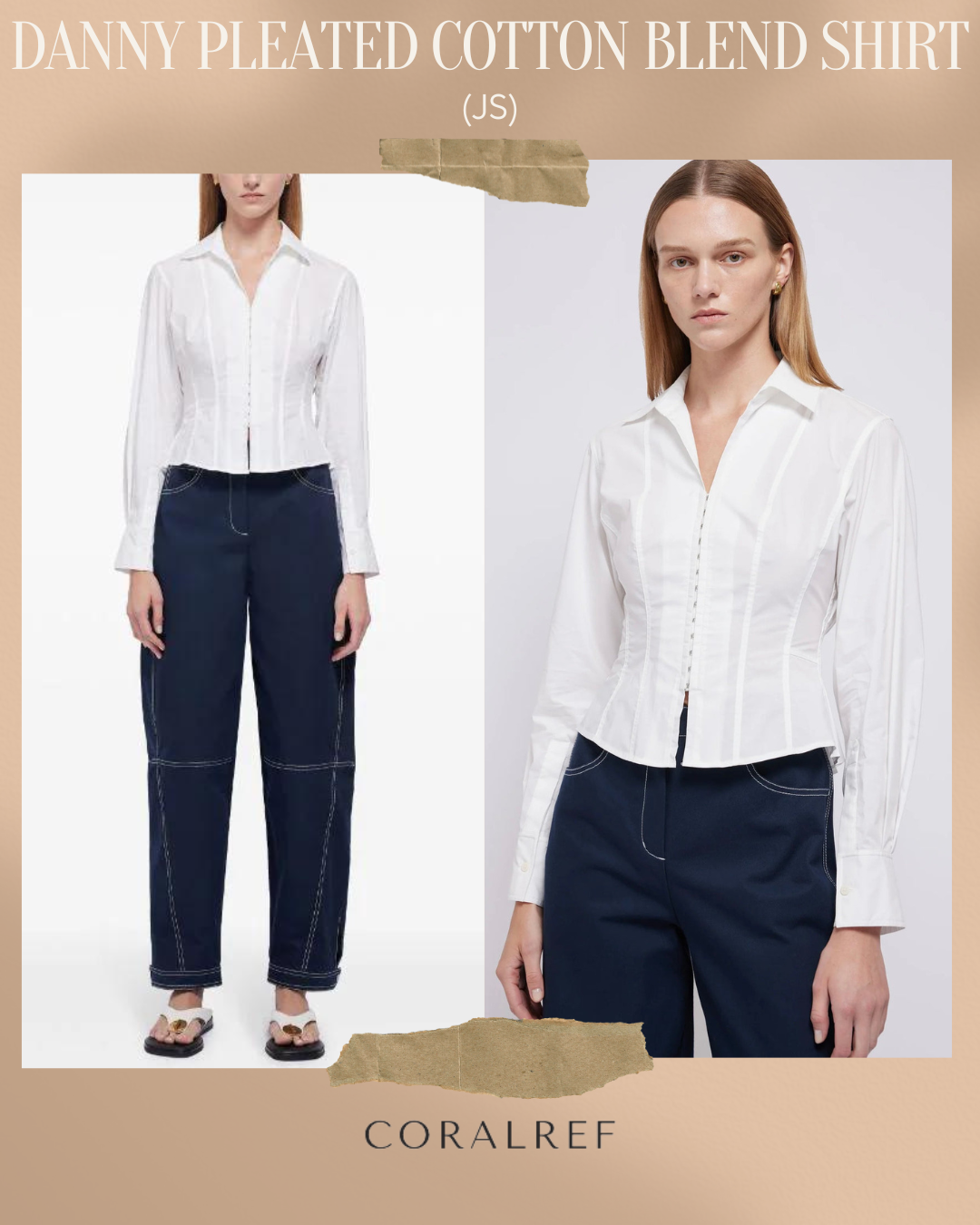 JS Danny Pleated Cotton Blend Shirt