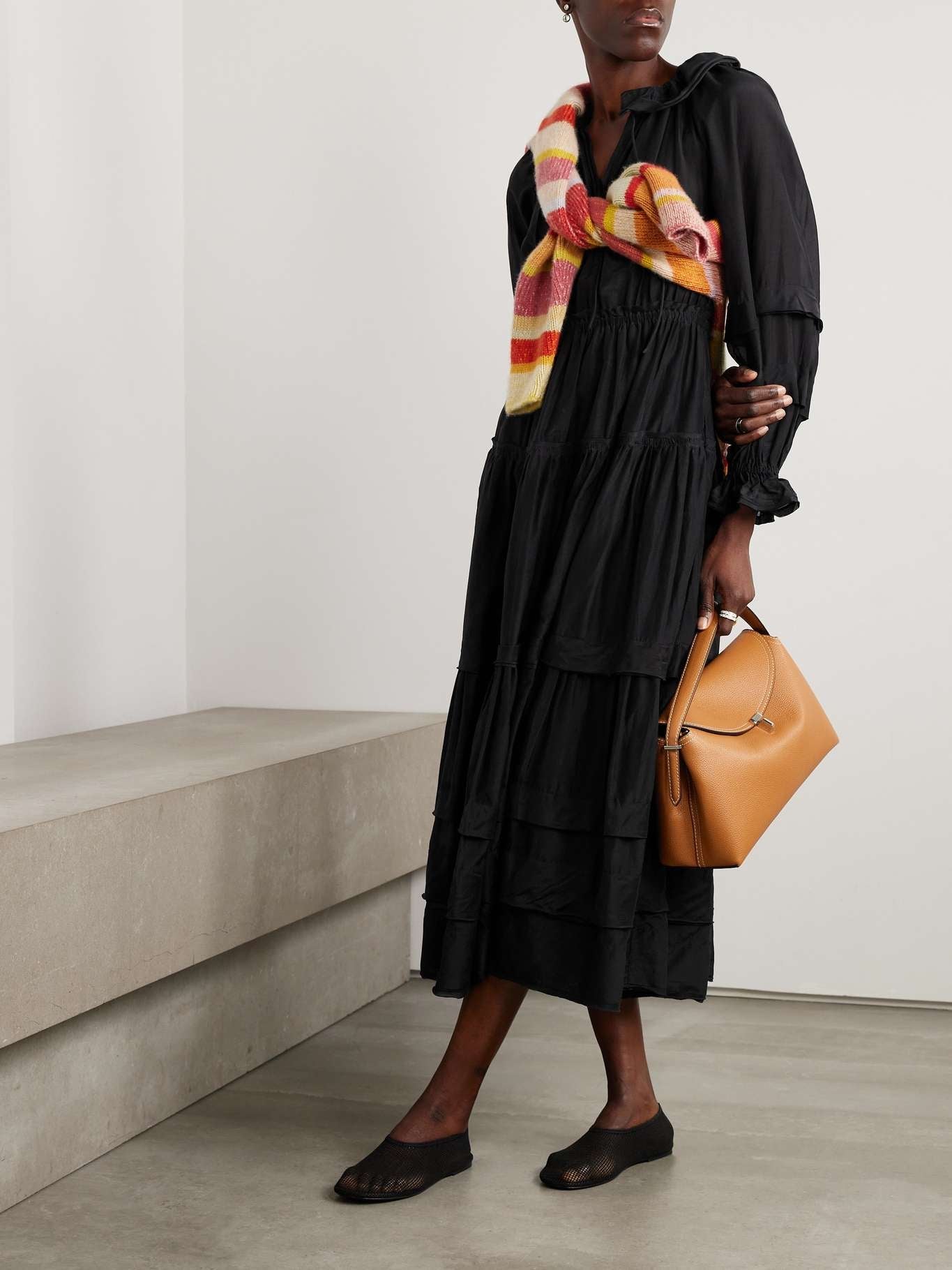 UJ Ethel Cotton Silk Blend Midi Dress