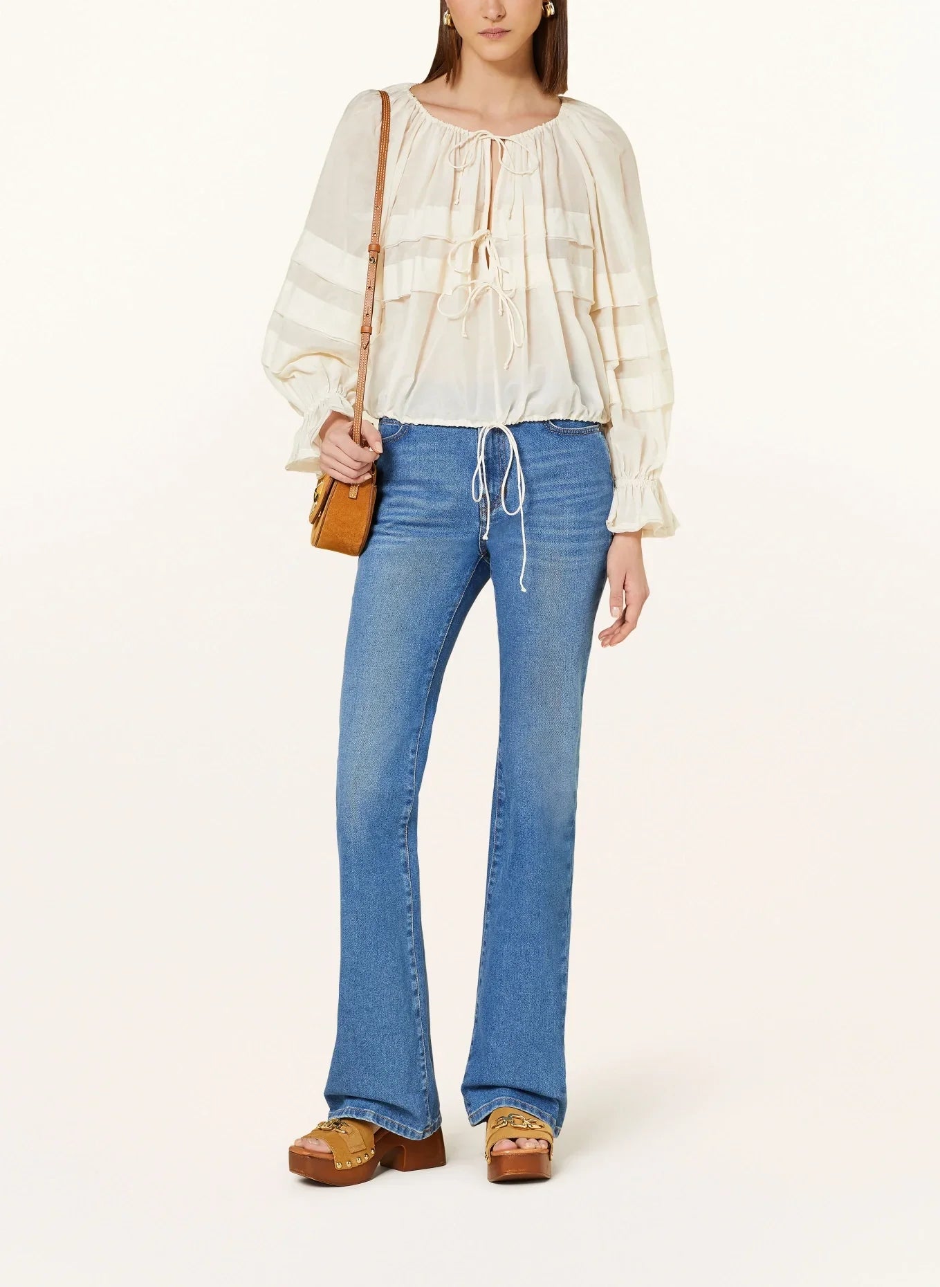UJ Cora Cotton Silk Floral Blouse