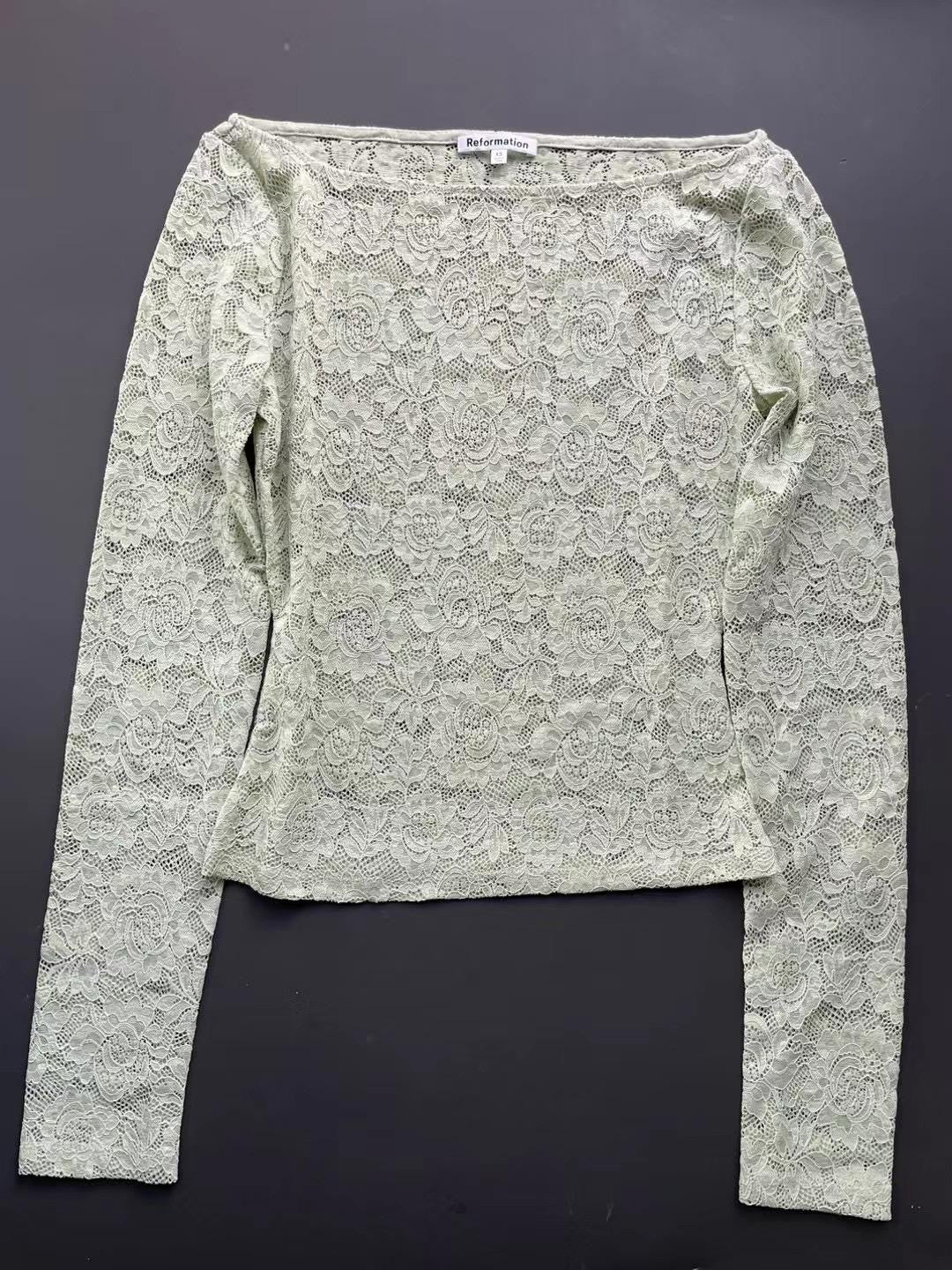 Ref Adriano Lace Knit Top