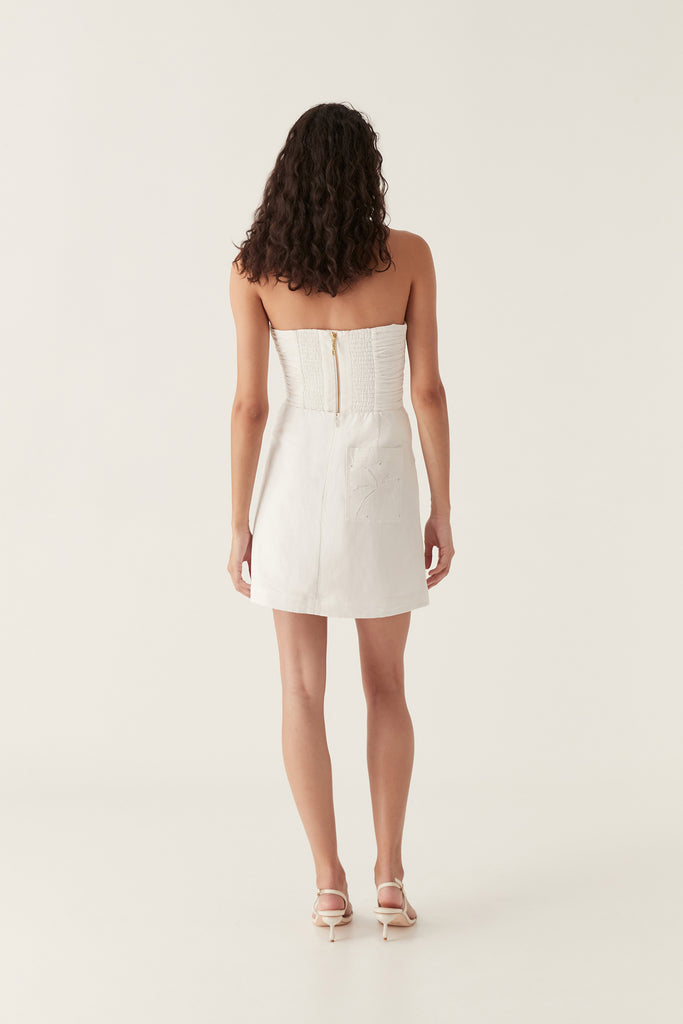 Aj Agua Embroidered Mini Skirt
