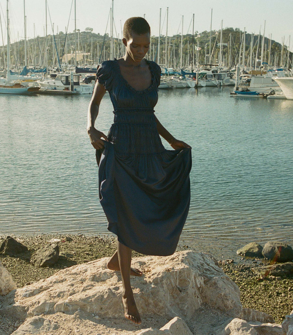 Dn Leanne Silk Midi Dress