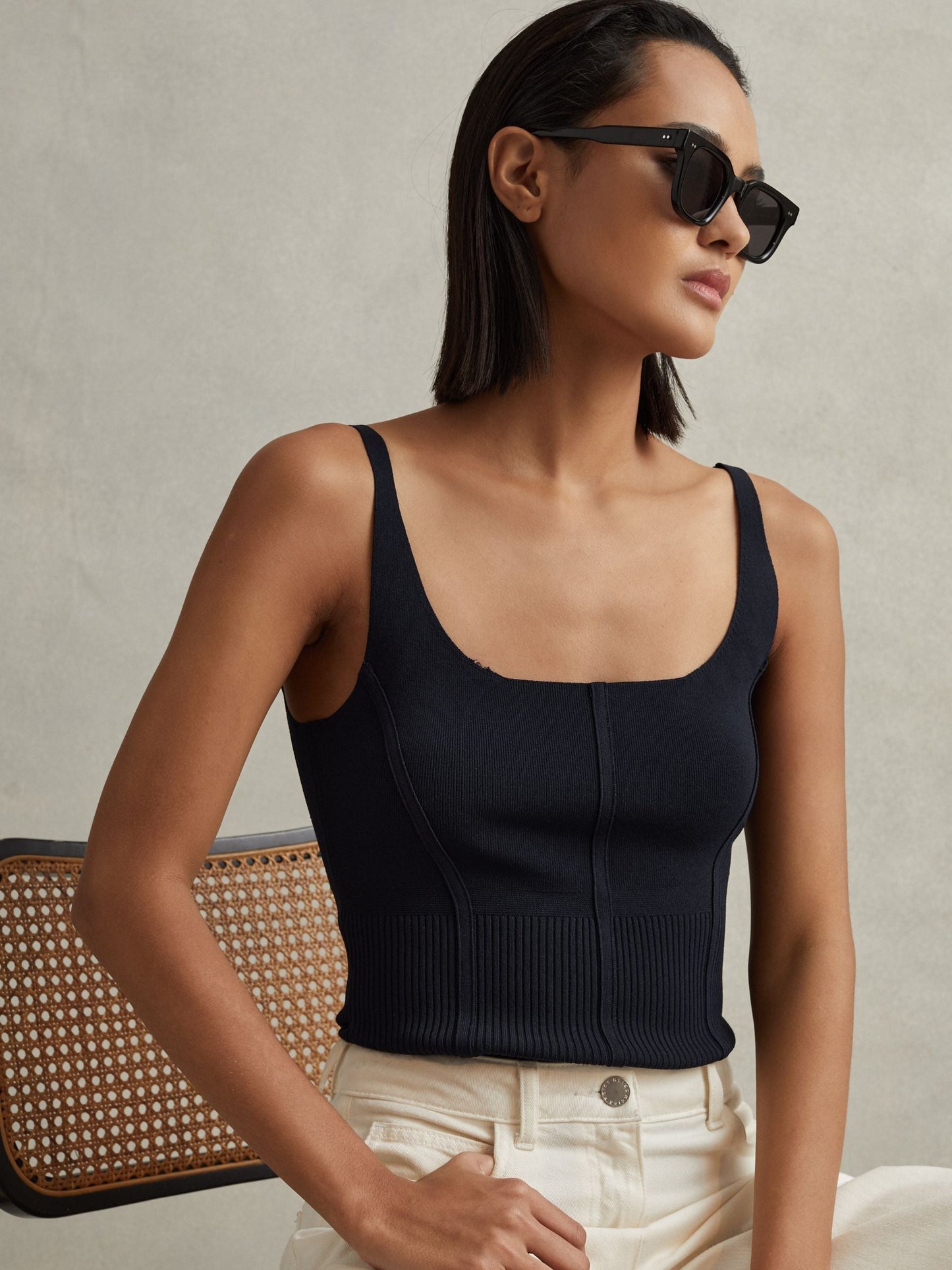 Rss Verity Ribbed Seam Detail Vest