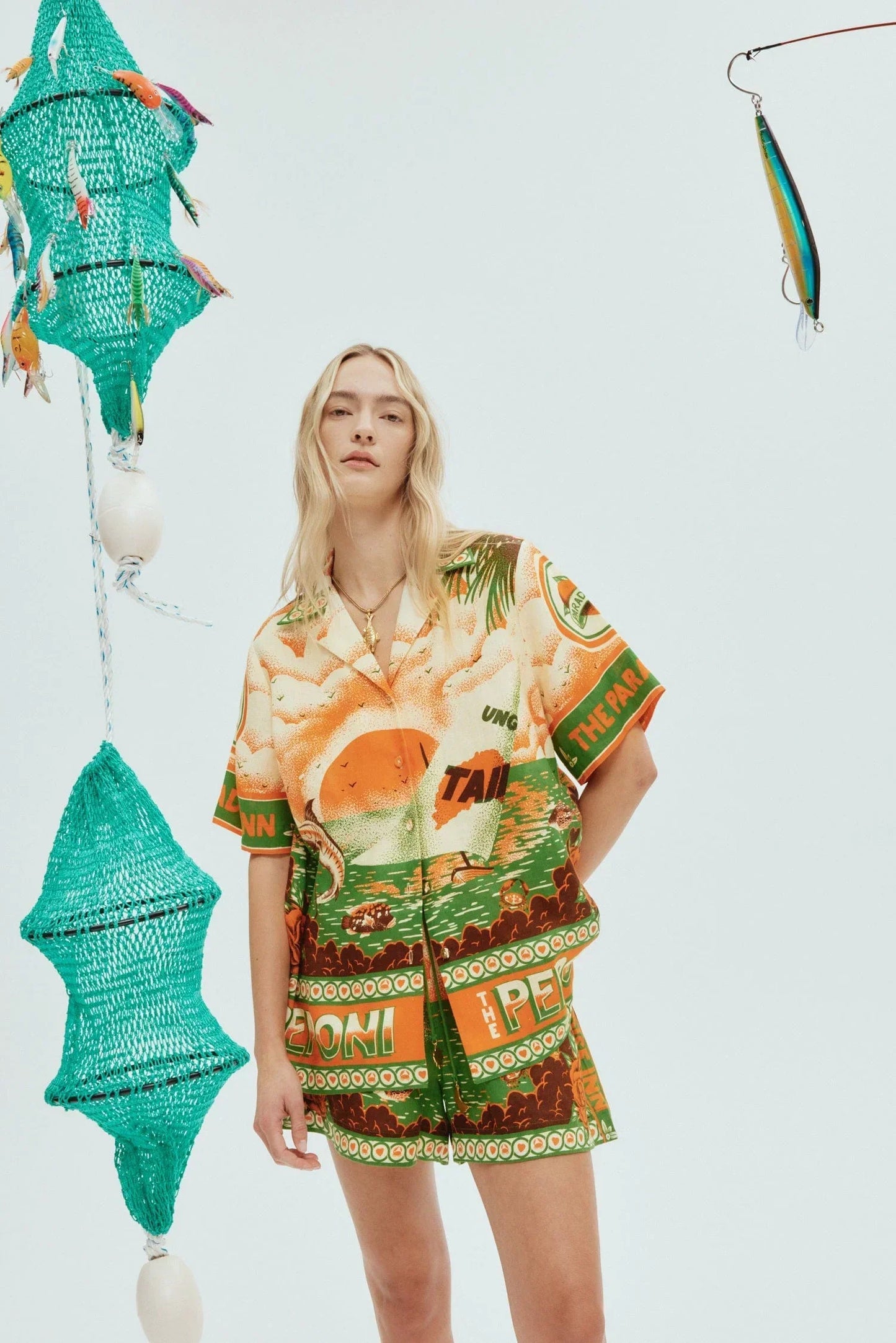 Alms Bungalow Oversized Shirt & Shorts Set
