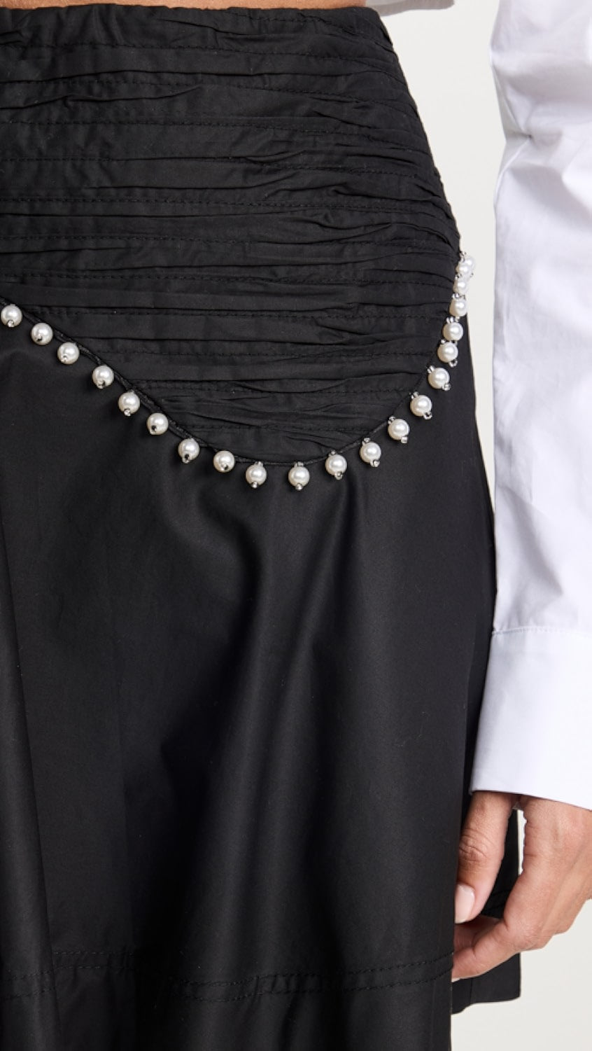 Aj Florence Pearl Trim Mini Skirt