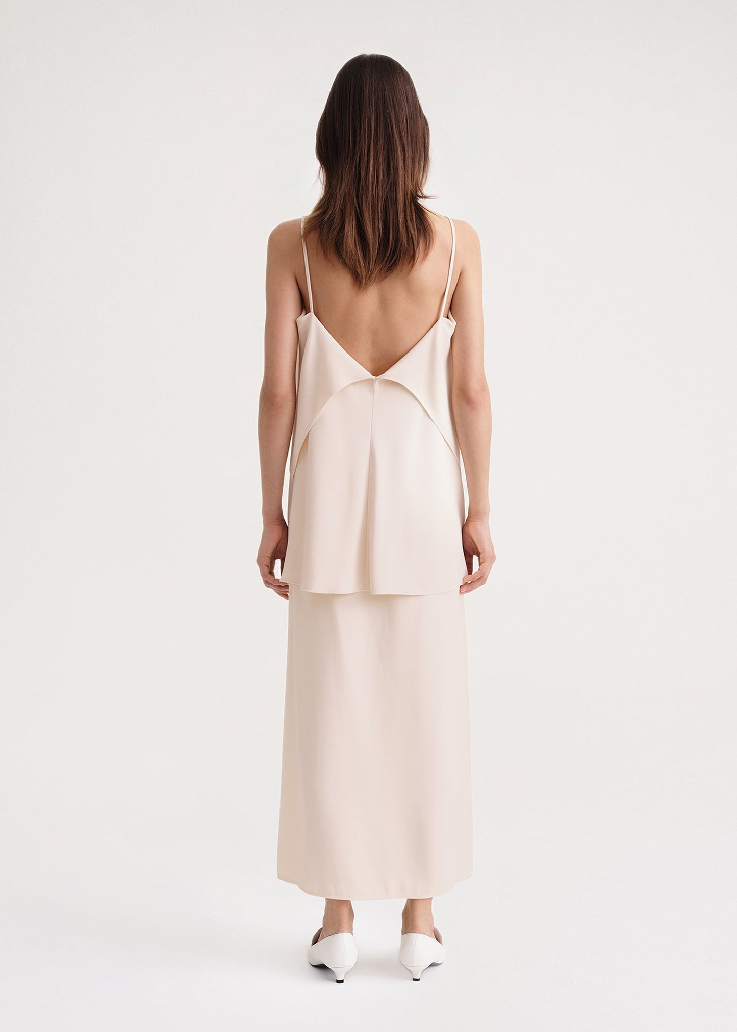 Ttm Draped Viscose Cami Blush Top