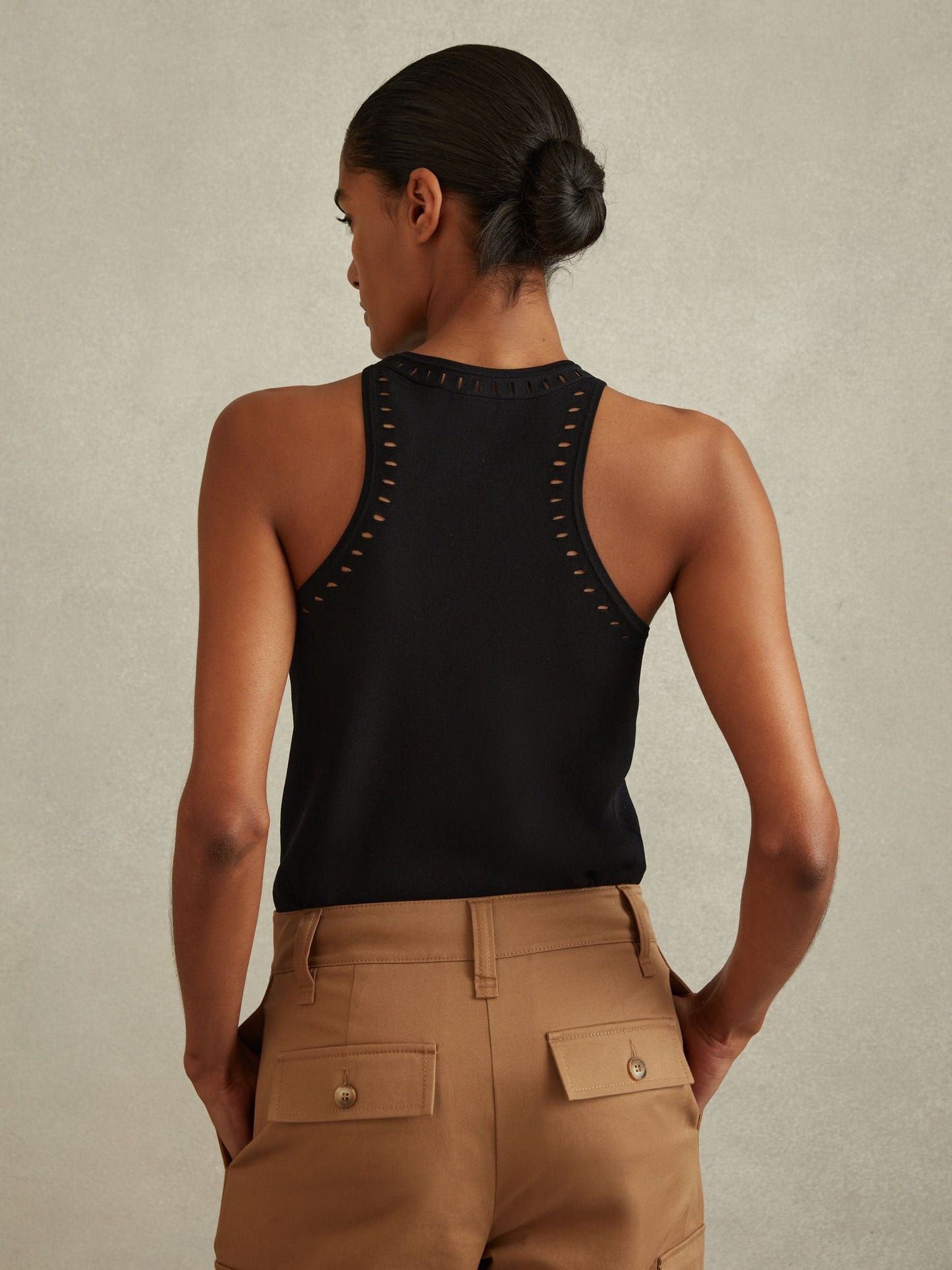 Rss Cammi Fitted Cut Out Detail Vest Top