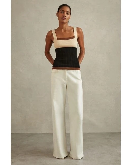 Rss Colour Block Knit Tank Top