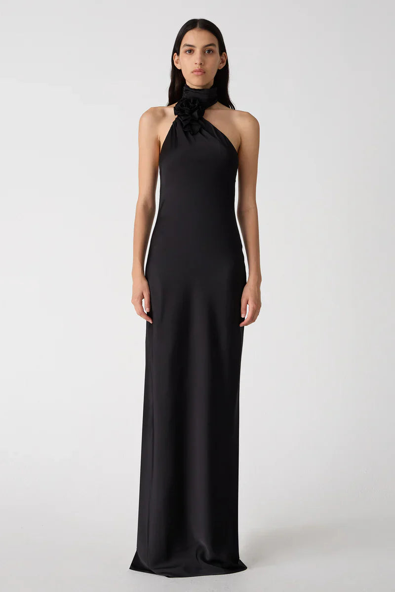 Msh Teresa Satin Maxi Gown Dress