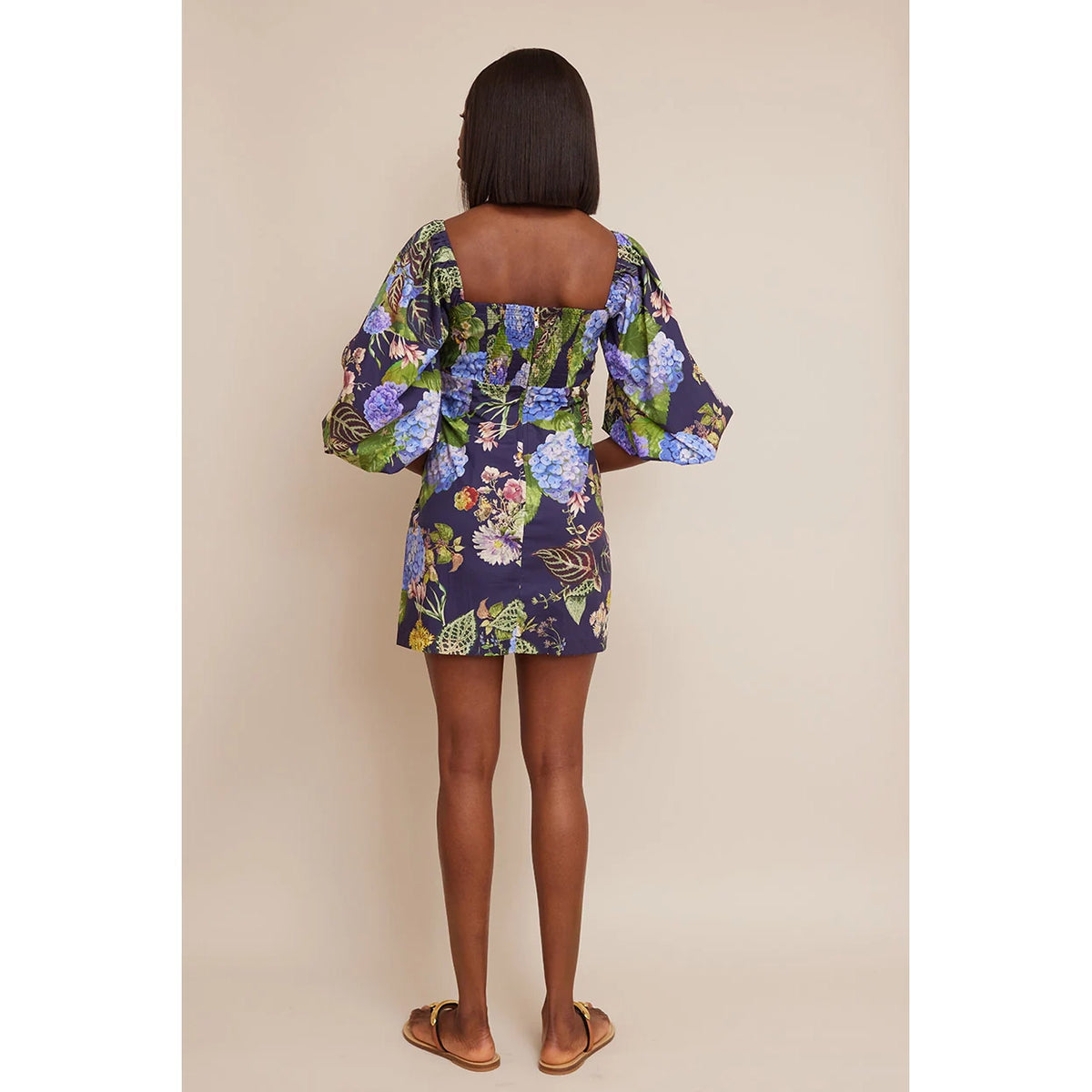 C Montauk Floral Puff Sleeve Mini Dress